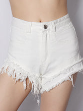 Original Solid Fringed Denim Shorts